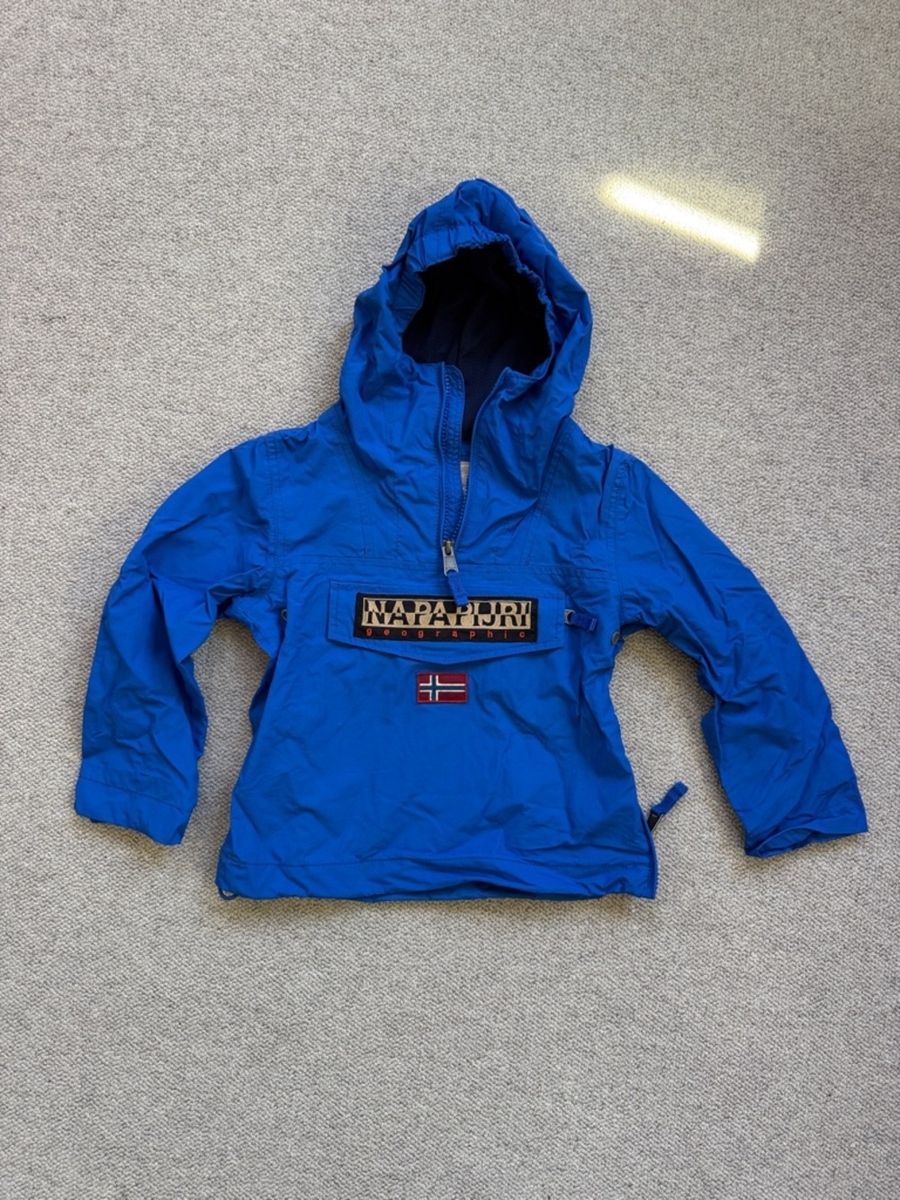 Napapijri Kids Royal Blue Hooded Pullover Anorak